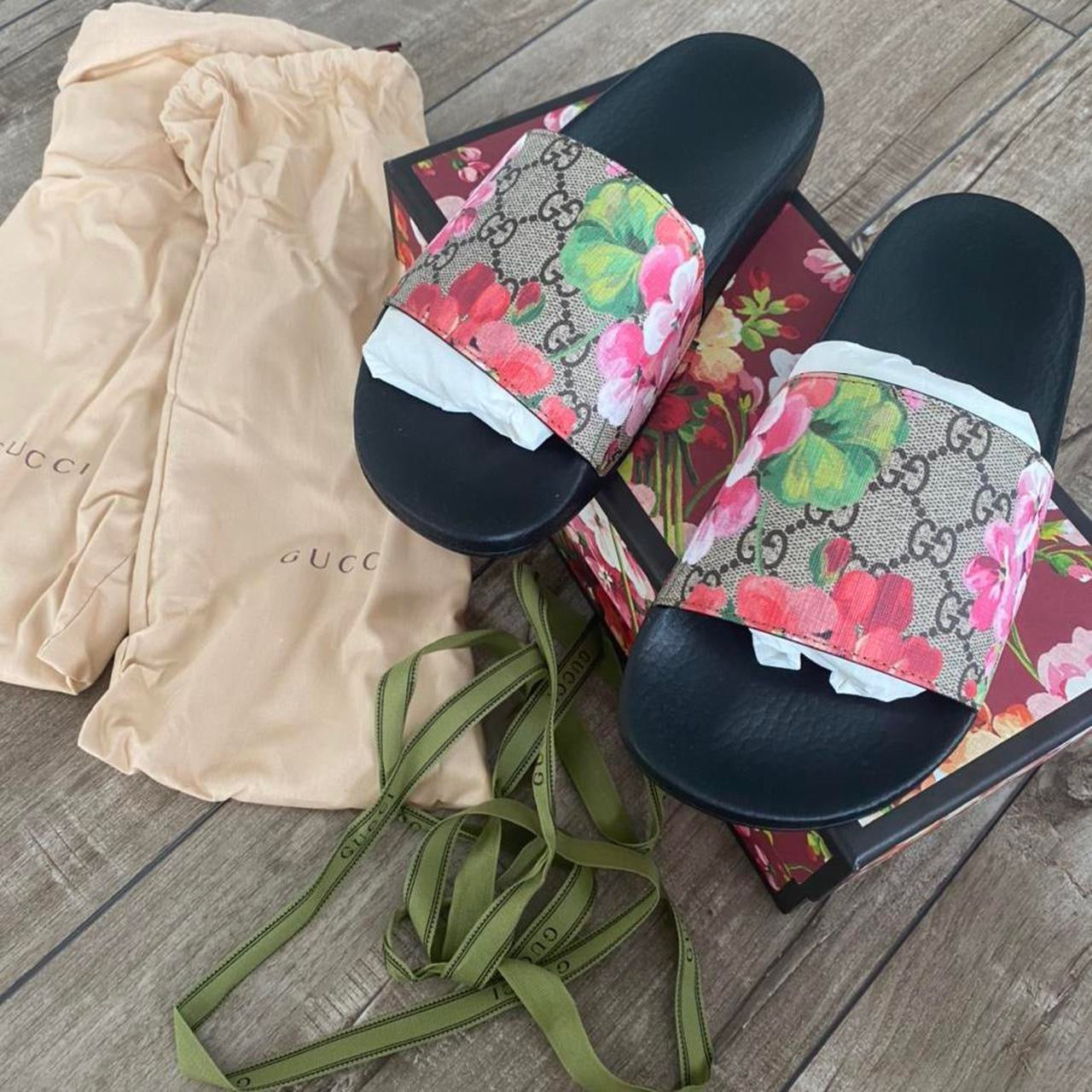 Authentic Gucci Blooms Slides