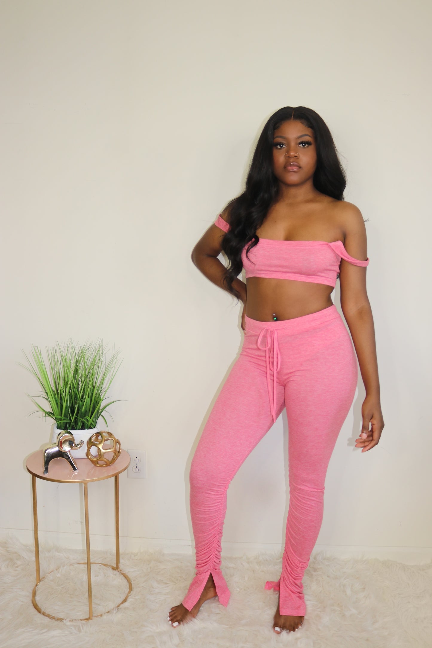 Money Stacked | Pants Set (Pink)