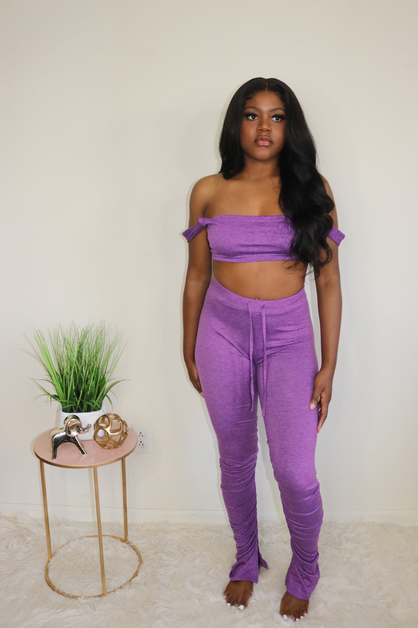 Money Stacked | Pants Set (Purple)